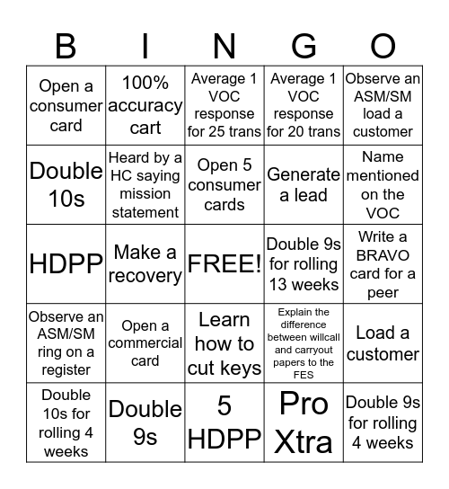 #1 Customer Service Retailer in the World Bingo Card