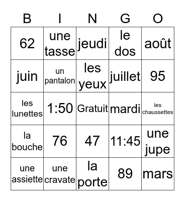 Bingo Card