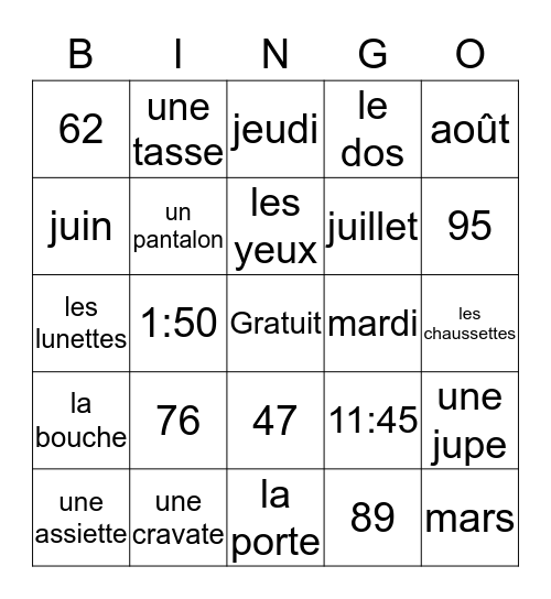 Bingo Card