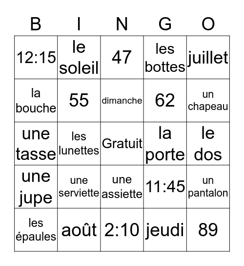 Bingo Card