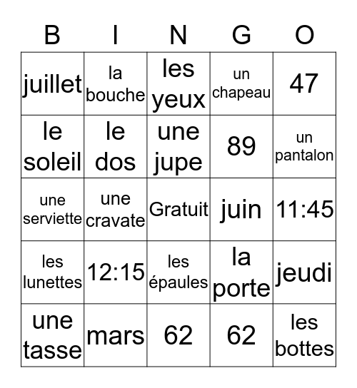 Bingo Card