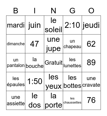 Bingo Card