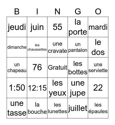 Bingo Card