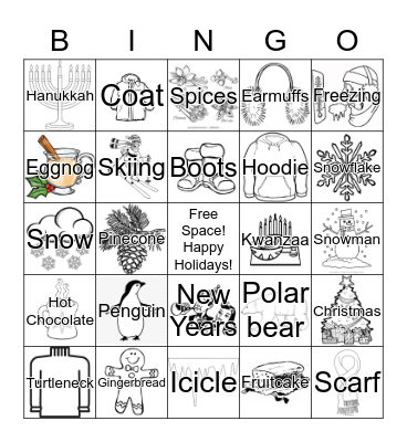 Winter Celebration Bingo Card