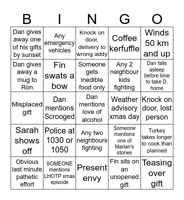 CHRISTMAS BINGO 2019 card 2 Bingo Card