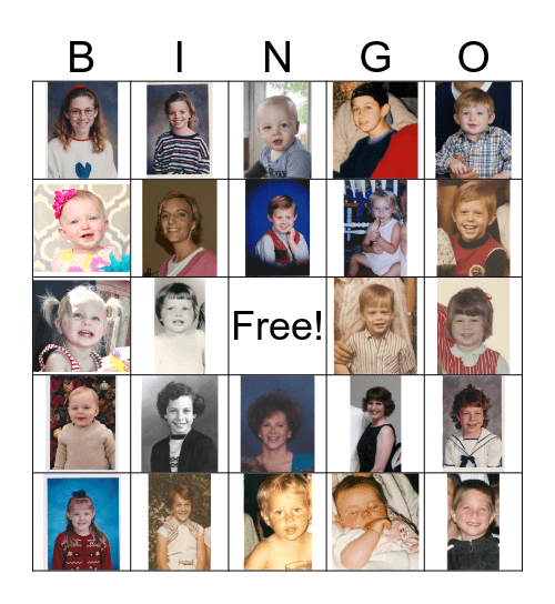 Mendick Family Bingo Card