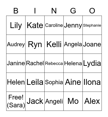 People Who Talk Bingo Card