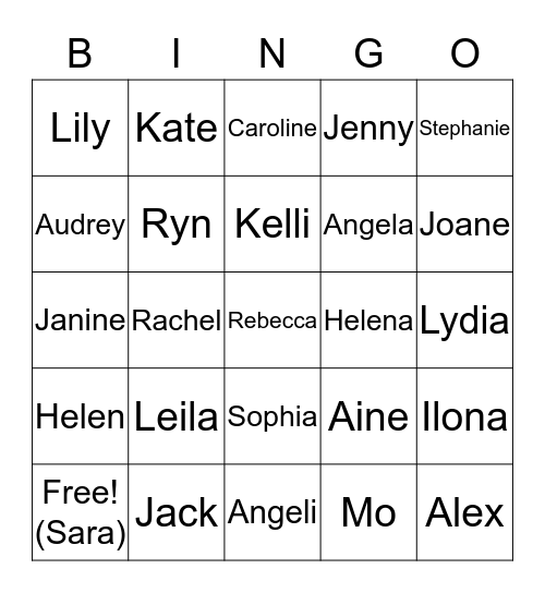People Who Talk Bingo Card