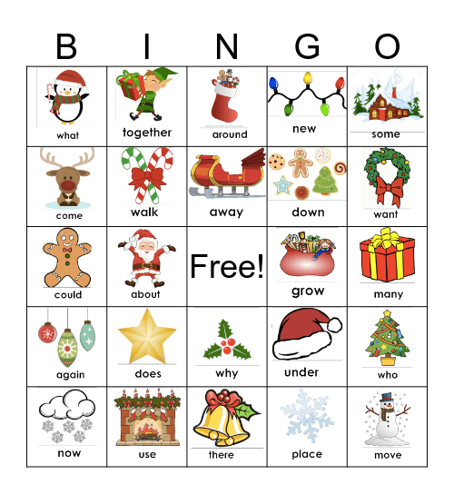 Christmas Bingo Card