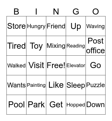 Level 1 Bingo Card
