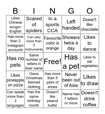 Bingo Card