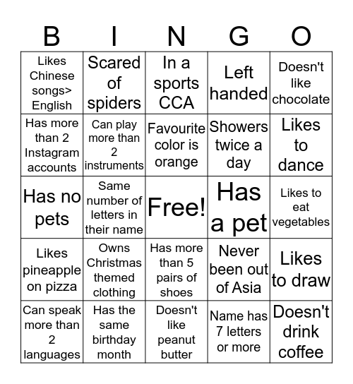 Bingo Card