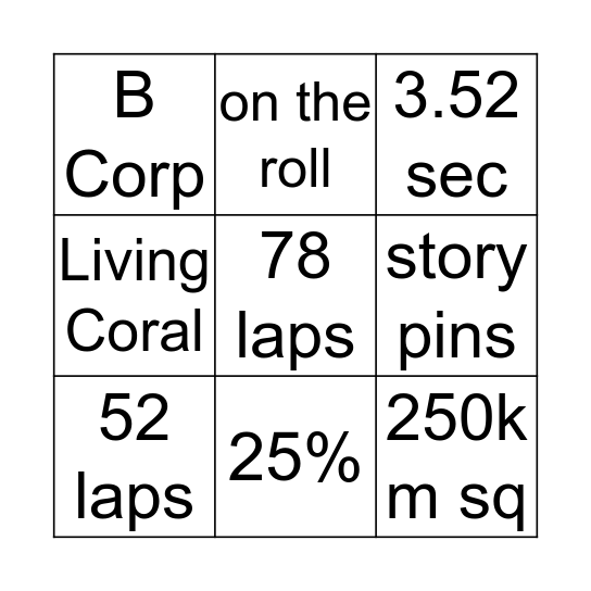 2020 Kick Off Bingo! Bingo Card