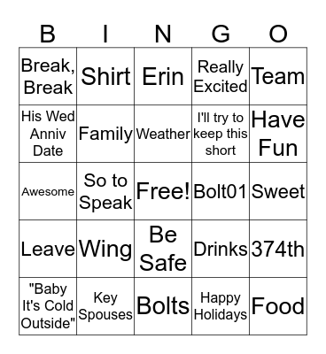 CC's BINGO Card