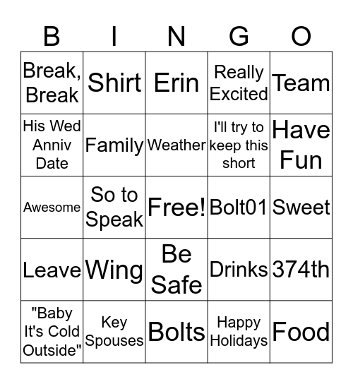 CC's BINGO Card