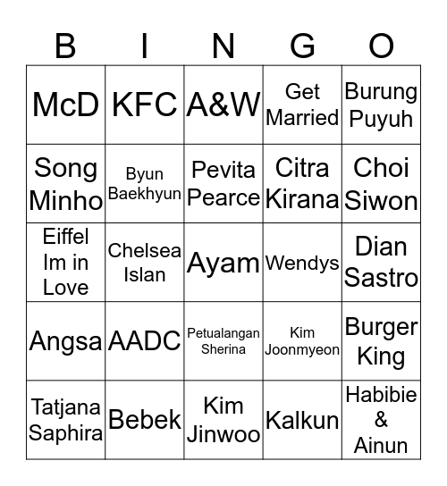 JSMxSC Bingo Card