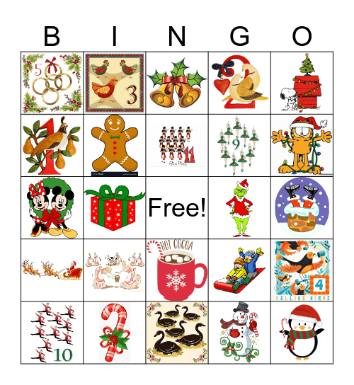 MERRY CHRISTMAS  Bingo Card