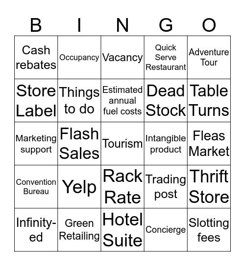 Creative Marketing  Bingo Card