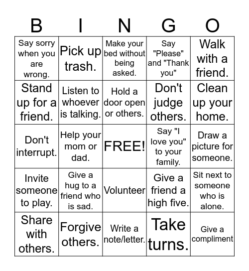 Share your Light Bingo Card