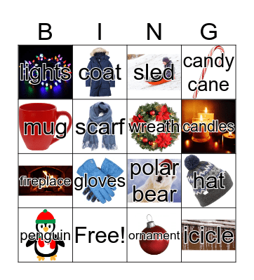 Winter Break Bingo Card