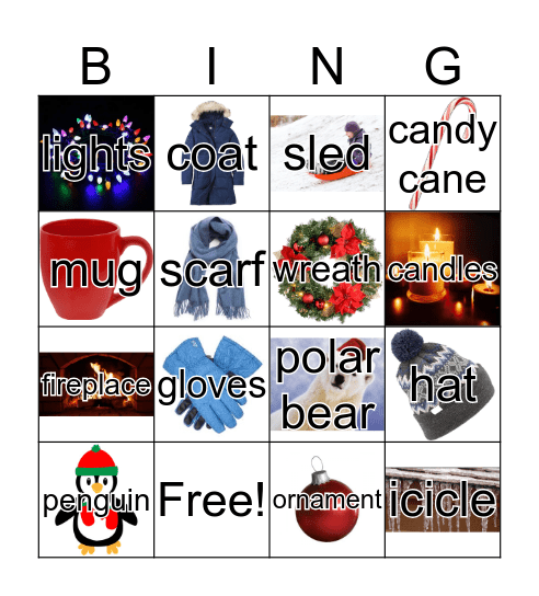 Winter Break Bingo Card