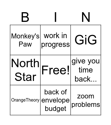 Tombras Call Bingo Card