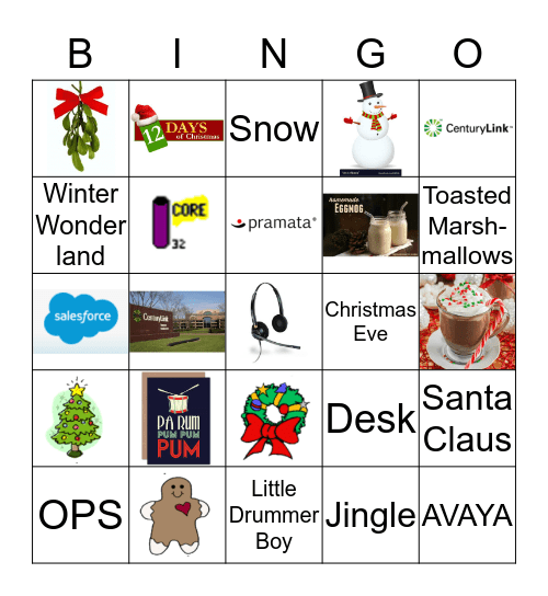 WIN Holiday Bingo Card