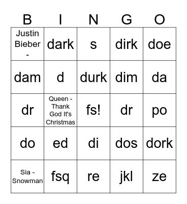 kerstbingo - win je cadeautje Bingo Card