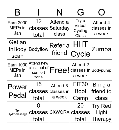 InDesign Bingo Card