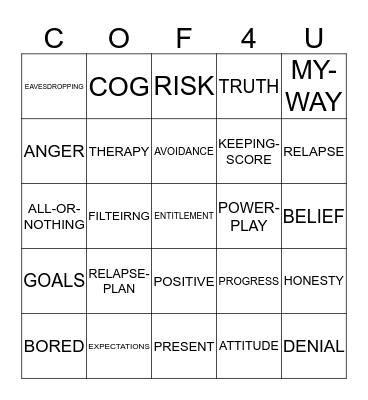 COG B-I-N-G-O Bingo Card