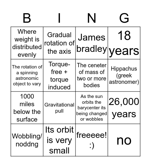 fun bingo time haha Bingo Card
