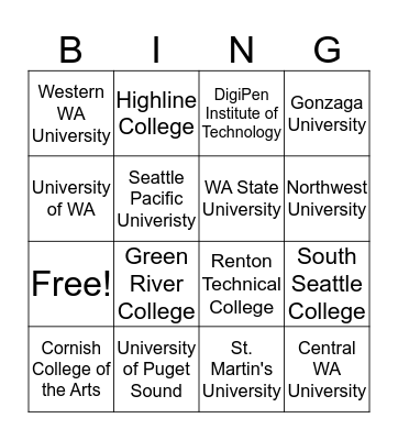 Colleges Where You Can Use the CBS Bingo Card