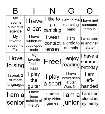 CIQS DAY Bingo Card