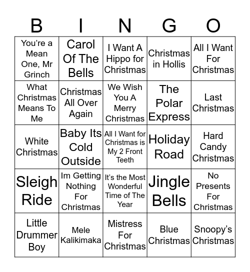 Christmas Bingo 11 Bingo Card
