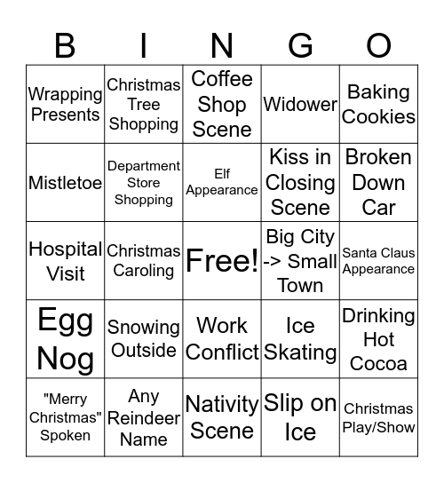 Hallmark Bingo 2019 Bingo Card