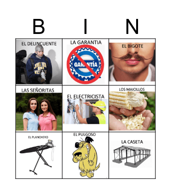 Loteria Casa Maria Isabel Bingo Card