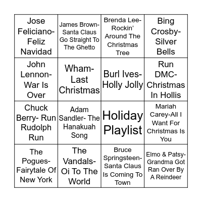 Total-Quiz.com Presents Radio Bingo: Holiday Music Coverall Edition Bingo Card
