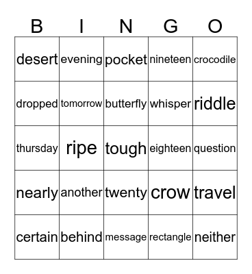 Bingo Card