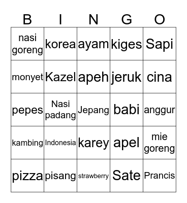 reiyn Bingo Card
