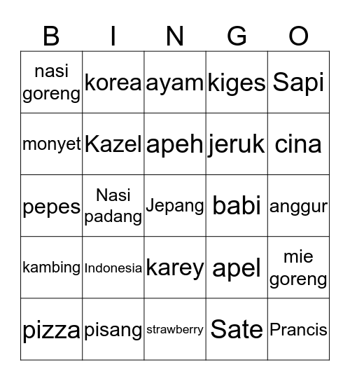 reiyn Bingo Card