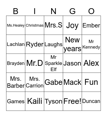 Building Bridges Bingo Card