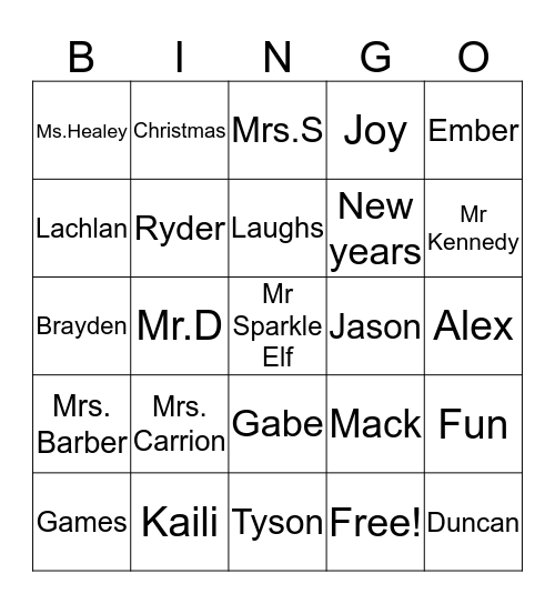 Building Bridges Bingo Card