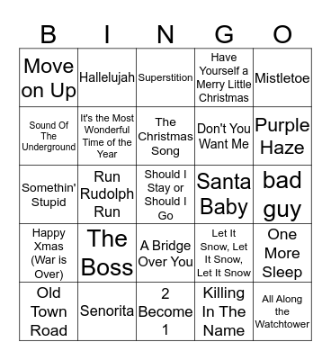 Christmas Bingo Card