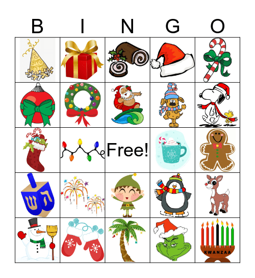 Holiday Bingo Card