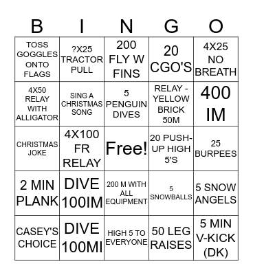 CHRISTMAS BINGO Card
