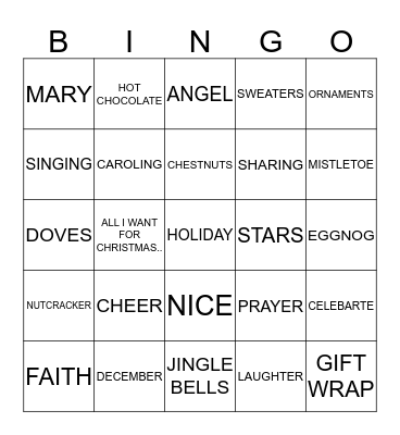 Christmas Bingo Card