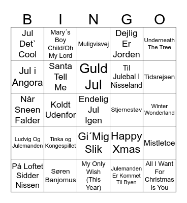 JUL Bingo Card