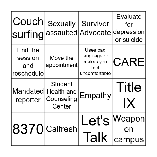 Bingo Card