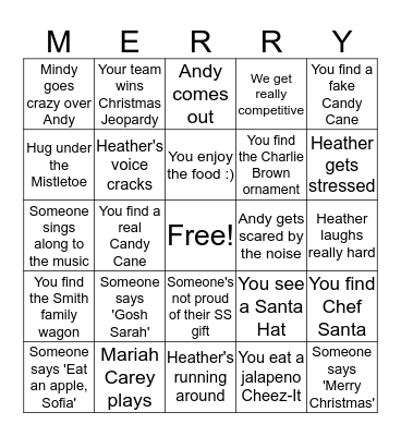 Christmas Party Bingo! Bingo Card