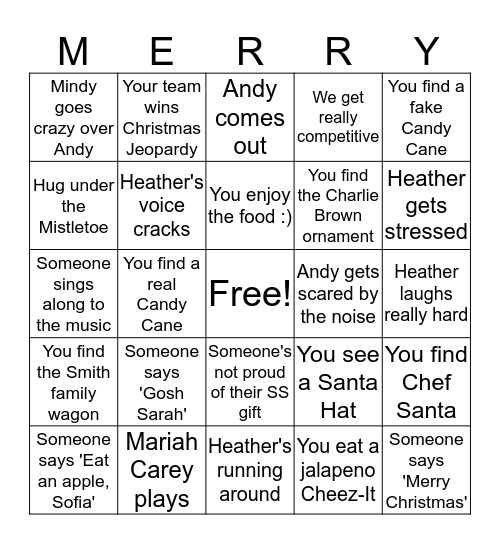 Christmas Party Bingo! Bingo Card